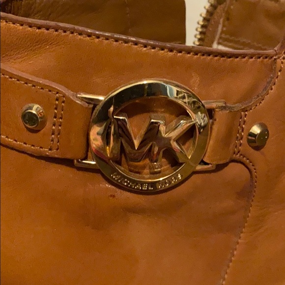 Michael Kors Tan Open Toe Heeled Booties - Picture 2 of 8